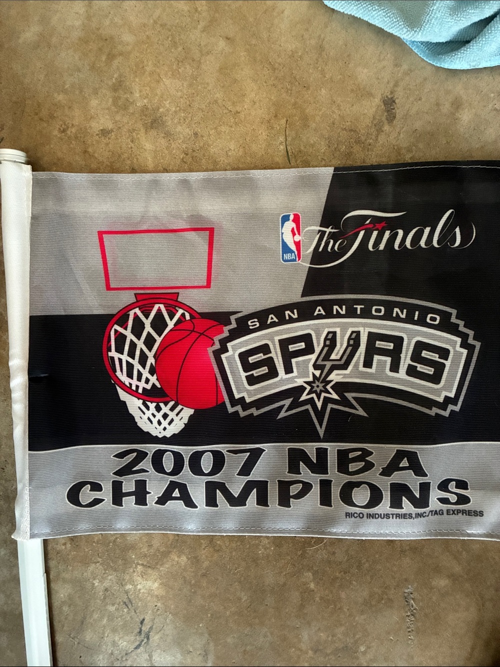 NBA San Antonio Spurs 2007 Champions car Flag